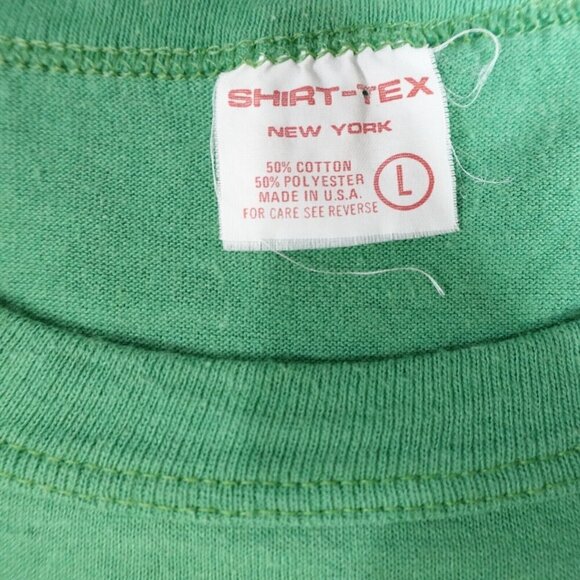 Vintage Youth At Risk Shirt Medium Green NY 1985 USA Made - Picture 3 of 6